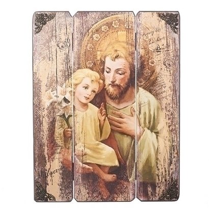 St. Joseph & Baby Jesus Panel, 17"
