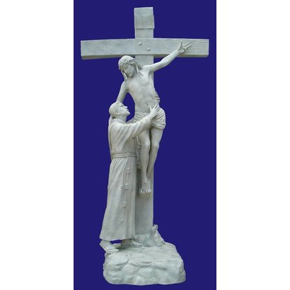 St. Francis embracing Jesus, Indoor, 11ft 2in