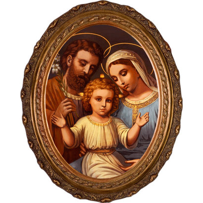 Holy Family, Canvas, Oval, 8x10