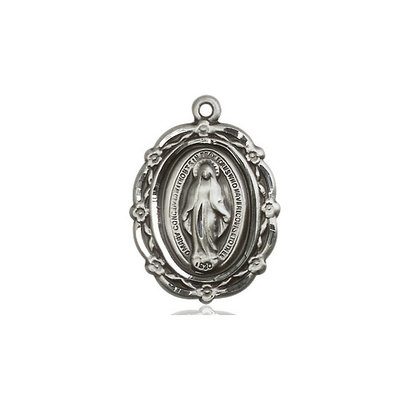 Miraculous Medal, SS, 7/8 x 5/8, NO CHAIN