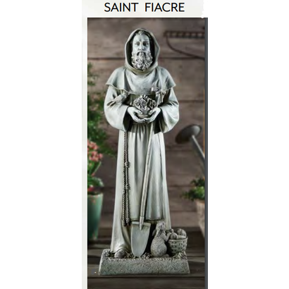 Saint Fiacre 24" Outdoor Statue