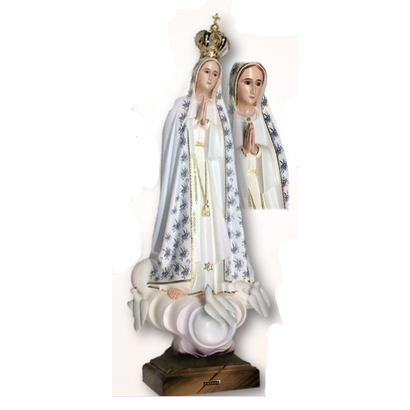 Our Lady of Fatima 40" Blue Ornamentation Made in Portugal