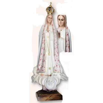 Our Lady of Fatima 40" Pink Ornamentation Made in Portugal