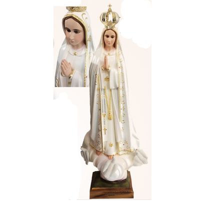 Our Lady of Fatima 40" Gold Ornamentation Made in Portugal