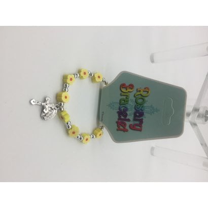 Yellow Rosary Braclet