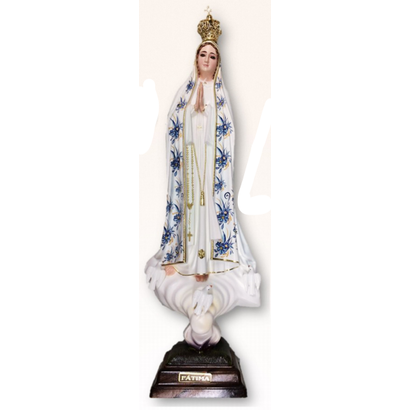 Our Lady of Fatima 17.5" Blue Ornamentation Made in Portugal