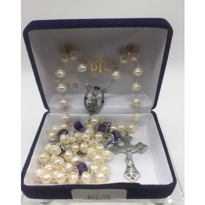 Pearl Blue Rosary