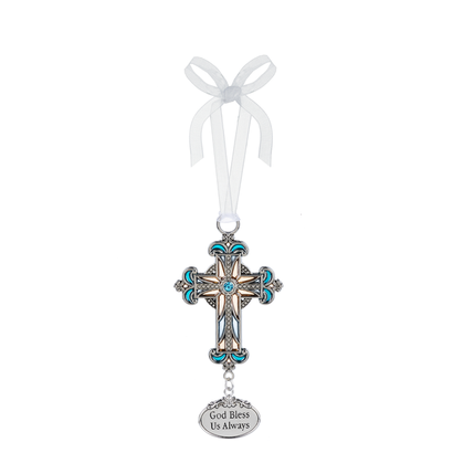Cross Ornament- God Bless us Always