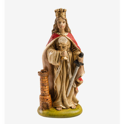 St. Barbara Statua, Hand Painted, Made in Colombia