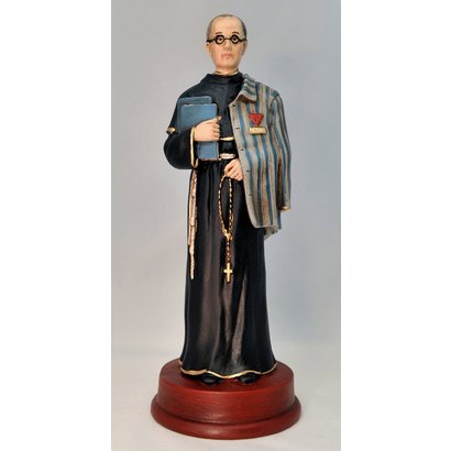St. Maximilian Kolbe, Hand Painted, Made in Colombia