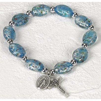 Imitation Murano Oval Glass Beads