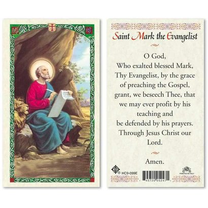 Saint Mark the Evangelist Laminated Holy Card, Printed in Italy