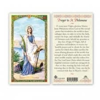 Prayer to Saint Philomena Laminated Holy Card, Printed in Italy