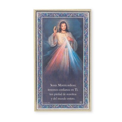 Divine Mercy Plaque, 5x9, Spanish