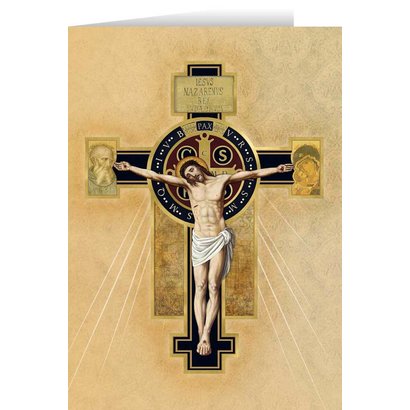 Benedictine Cross Greeting Card