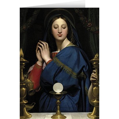 Blank Greeting Card: Madonna of Host