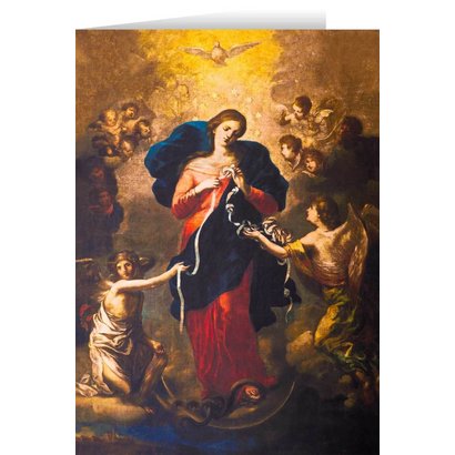 Mary Undoer of Knots Blank Greeting Card