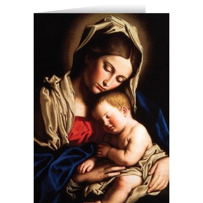 Madonna & Child Blank Greeting Card