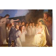 Adoration of the Christ Child Pack of 25 Blank Note Cards w/ Envelope