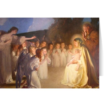 Adoration of the Christ Child Pack of 25 Blank Note Cards w/ Envelope