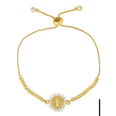 Virgin Mary Adjustable Slip Bracelet