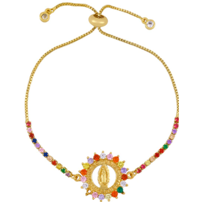 Virgin Mary Adjustable Slip Bracelet