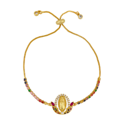 Virgin Mary Adjustable Slip Bracelet