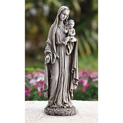 23" Madonna with Child Garden Statue