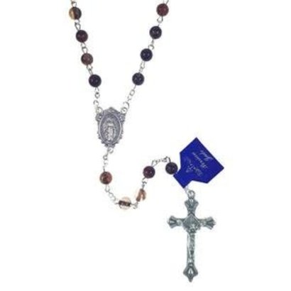 Multi Colored Jade Rosary, Brown Tones