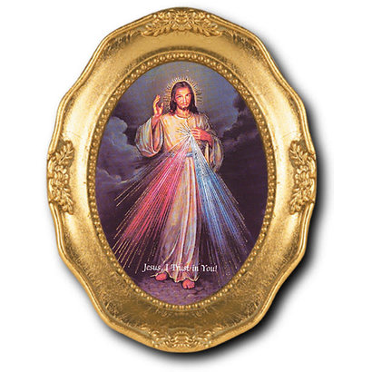 Divine Mercy Gold Leaf Frame