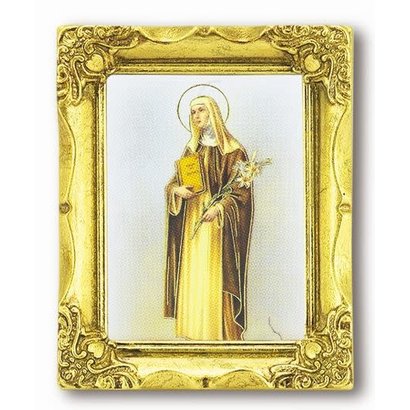 St.Catherine 3x2 Gold Frame
