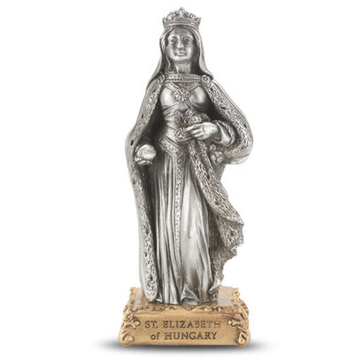 St. Elizabeth of Hungary - 4" Pewter Statue