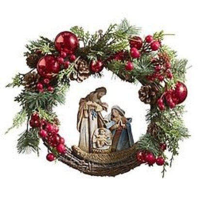 Nativity Wreath 15" Diameter