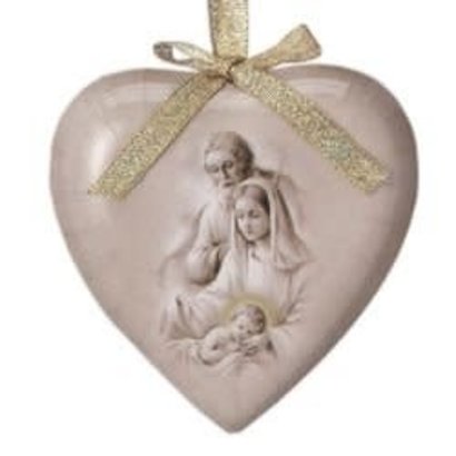 Gift Box of 6 Heart Shaped Decoupage Ornament