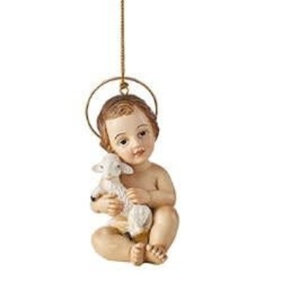 Baby Jesus with Lamb Ornament