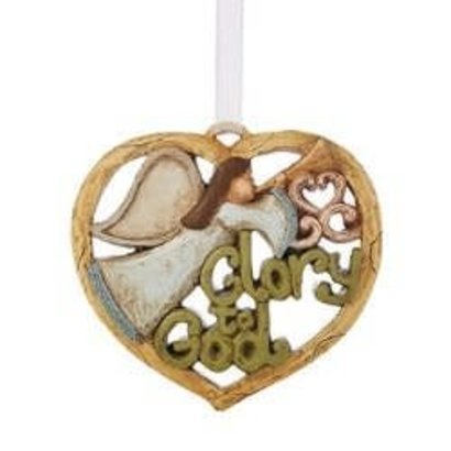 Glory God Angel Heart Ornament