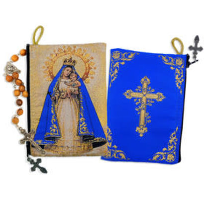 Our Lady of Charity - Our Lady of El Cobre Rosary Icon Pouch 5 3/8"x4"