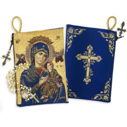 Our lady of Guadalupe Cross on The Back Side Rosary Icon Pouch 5 3/8"x4"