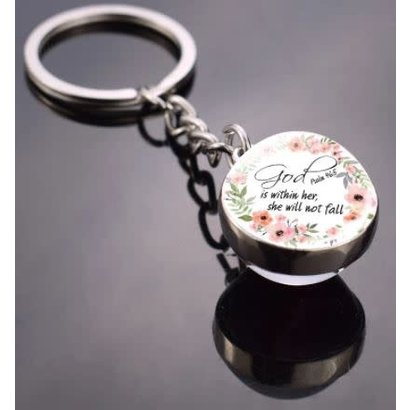 Psalms 46:5 Keychain