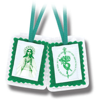 Green Laminated Scapular