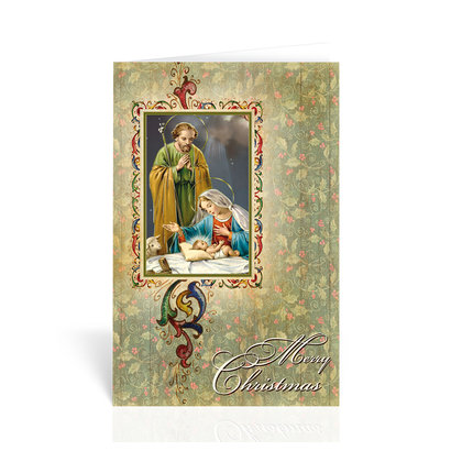 Holy Family-Merry Christmas Greeting Card
