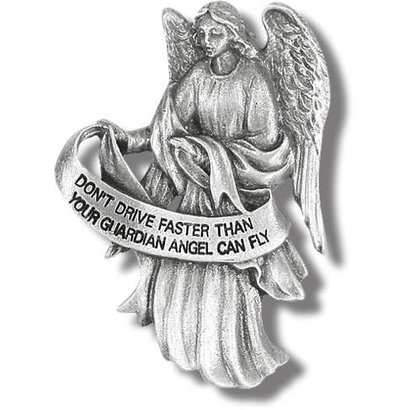 Guardian Angel, Don't Drive Faster Than Your GA, Antique Visor Clip