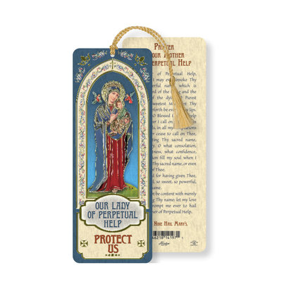 OUR LADY OF PERPETUAL HELP LAMINATED BOOKMARK WITH TASSEL
