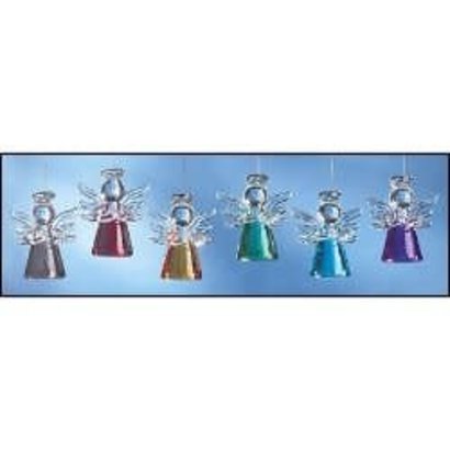 Mini Glass Colored Angel Ornament