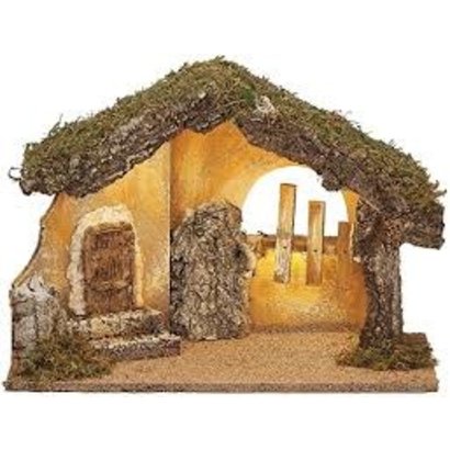 Fontanini 11.75"H USB Led Italian Stable for 5" Scale Nativity Nativity Figures