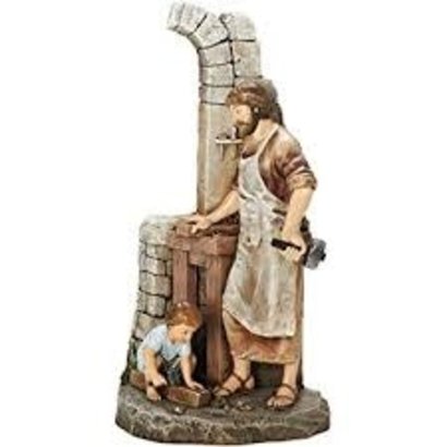 St. Joseph, the Carpenter and his Apprentice, 12.75"