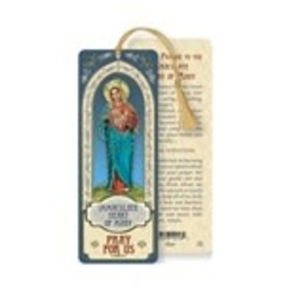 Immaculate Heart of Mary Laminated Bookmark with Tassel