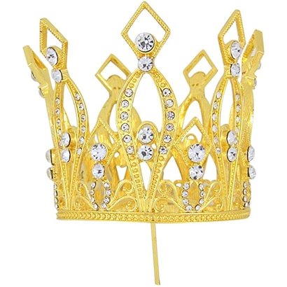 Metal Gold Crown with Decorative Jewels 5cm