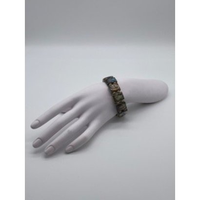Natural Wooden Stretch Saints Bracelet