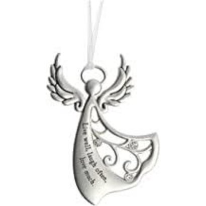 Angel Ornament, "Live well, Laugh often, Laugh much"
